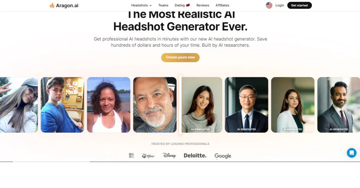 Aragon: Get Professional AI Headshots In Minutes