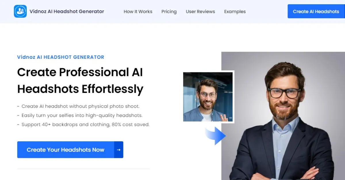 Vidnoz Headshot Generator: Free AI Headshot Generator for Professionals